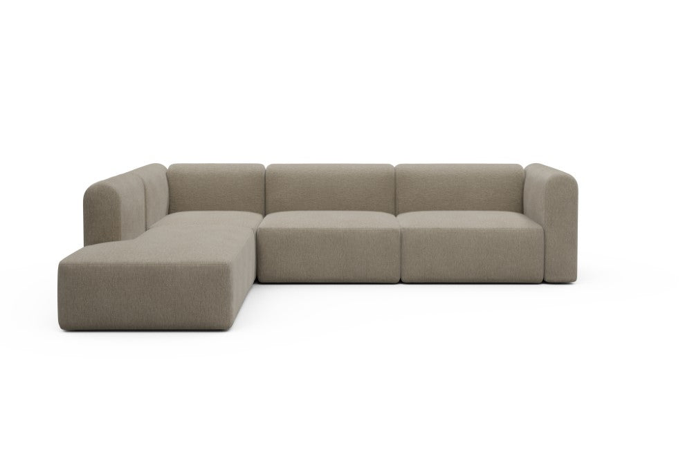 Rund Modular Sofa - Configurations 2 - N1H - 312 x 224 cm - Open-end + 3,5 Seater - 810 Smooth Smooth Beige