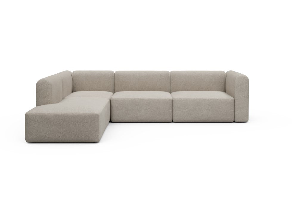 Rund Modular Sofa - Configurations 2 - N1H - 312 x 224 cm - Open-end + 3,5 Seater - 816 Aivi Lace Beige