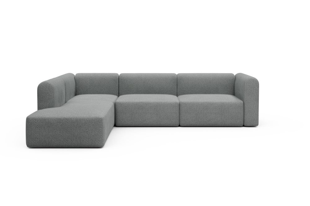 Rund Modular Sofa - Configurations 2 - N1H - 312 x 224 cm - Open-end + 3,5 Seater - 819 Aivi Gravel Grey