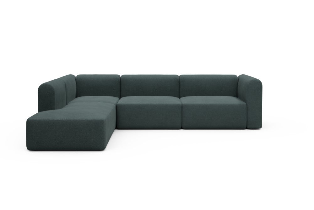 Rund Modular Sofa - Configurations 2 - N1H - 312 x 224 cm - Open-end + 3,5 Seater - 851 Mahoga Dark Blue