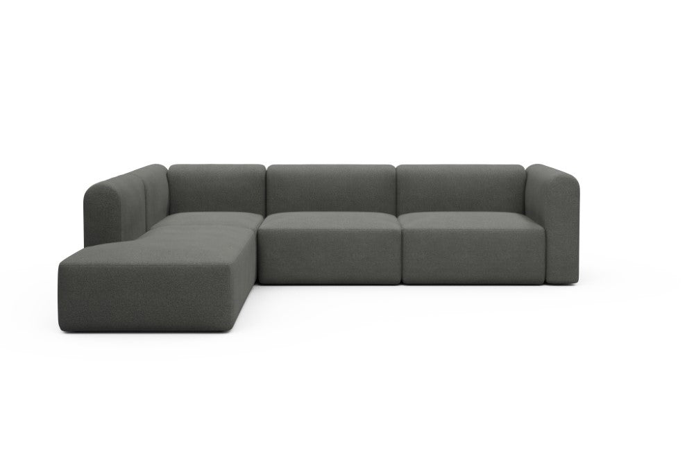 Rund Modular Sofa - Configurations 2 - N1H - 312 x 224 cm - Open-end + 3,5 Seater - 852 Mahoga Seal Grey