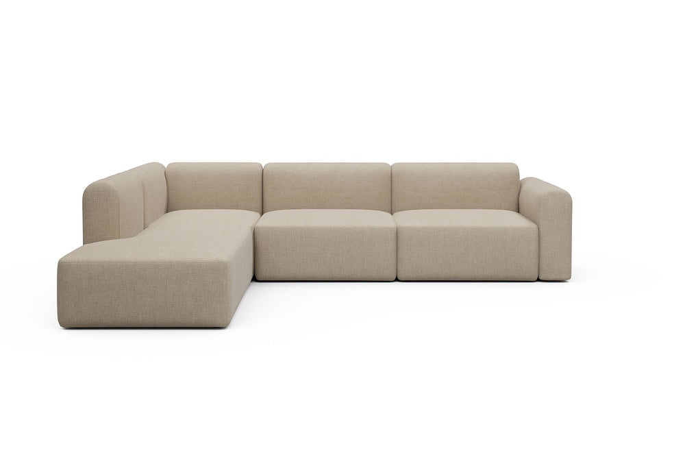 Rund Modular Sofa - Configurations 2 - N1L - 312 x 224 cm - 3,5 Seater + Open-end - 410 Esina Almond Beige