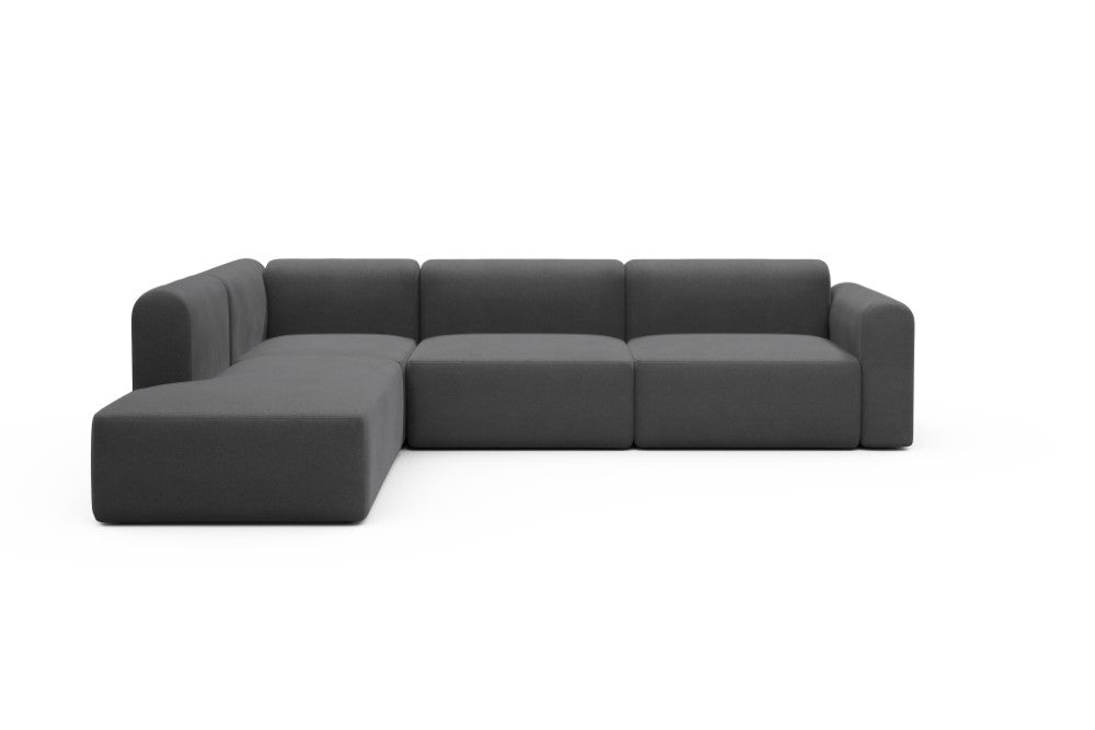 Rund Modular Sofa - Configurations 2 - N1L - 312 x 224 cm - 3,5 Seater + Open-end - 441 Satya Warm Zinc