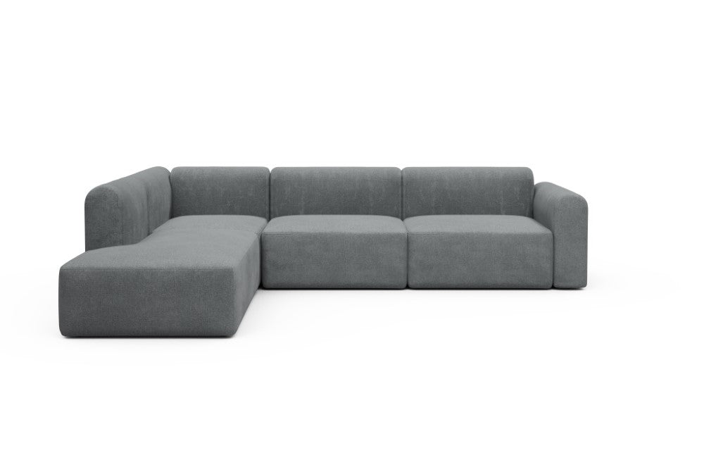 Rund Modular Sofa - Configurations 2 - N1L - 312 x 224 cm - 3,5 Seater + Open-end - 495 Casone Gravel Grey