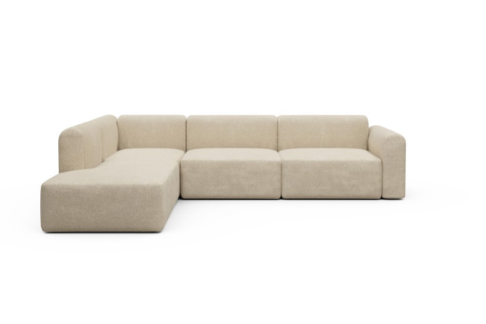 Rund Modular Sofa - Configurations 2 - N1L - 312 x 224 cm - 3,5 Seater + Open-end - 496 Casone Natural Beigie
