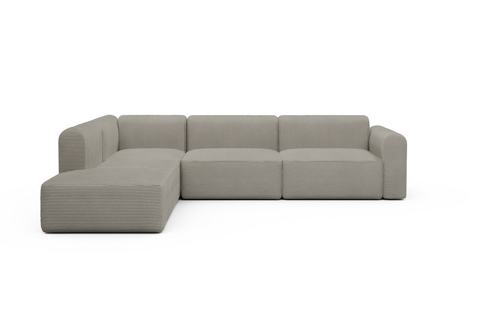 Rund Modular Sofa - Configurations 2 - N1L - 312 x 224 cm - 3,5 Seater + Open-end - 603 Corduroy Beige
