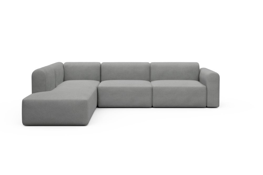 Rund Modular Sofa - Configurations 2 - N1L - 312 x 224 cm - 3,5 Seater + Open-end - 764 Cura Sand Grey