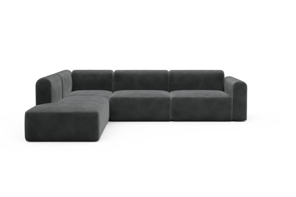 Rund Modular Sofa - Configurations 2 - N1L - 312 x 224 cm - 3,5 Seater + Open-end - 811 Smooth Deep Warm Grey
