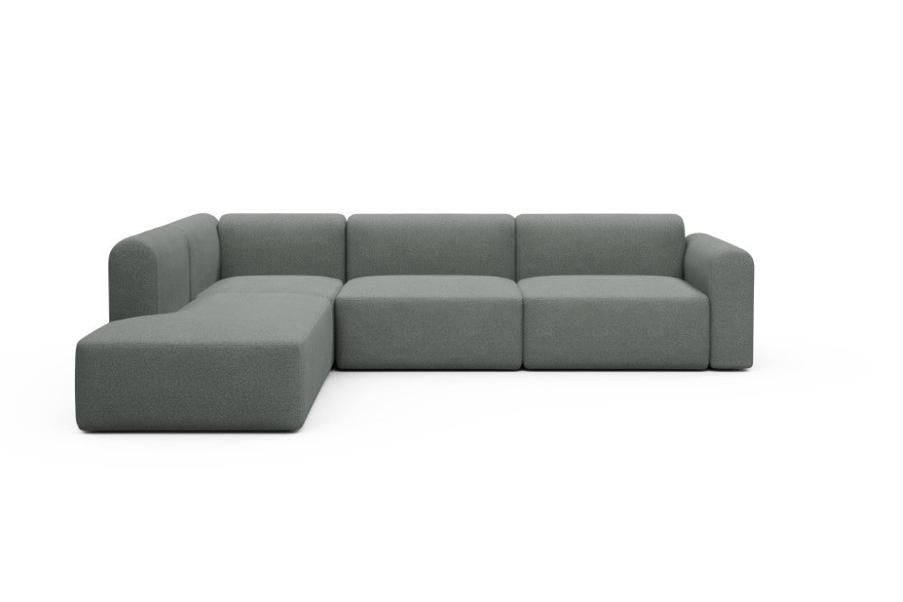 Rund Modular Sofa - Configurations 2 - N1L - 312 x 224 cm - 3,5 Seater + Open-end - 853 Mahoga Dove Grey