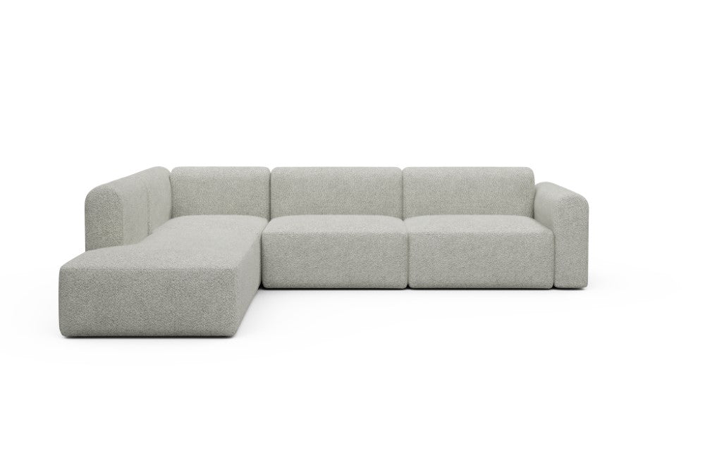 Rund Modular Sofa - Configurations 2 - N1L - 312 x 224 cm - 3,5 Seater + Open-end - 867 Vanora Warm Sand