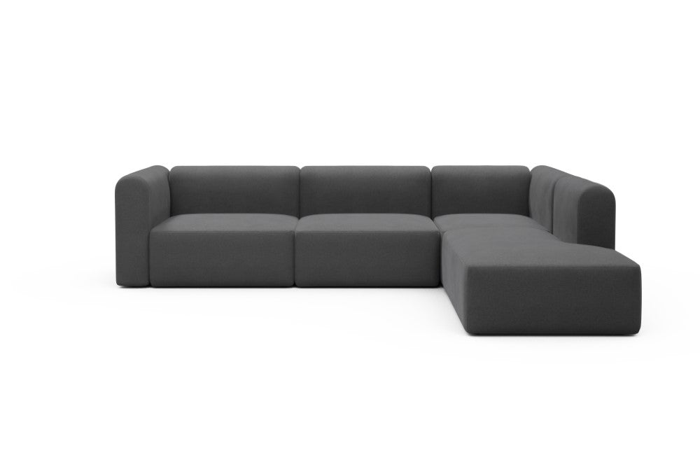 Rund Modular Sofa - Configurations 2 - N2H - 312 x 224 cm - 4 Seater + Open-end - 441 Satya Warm Zinc