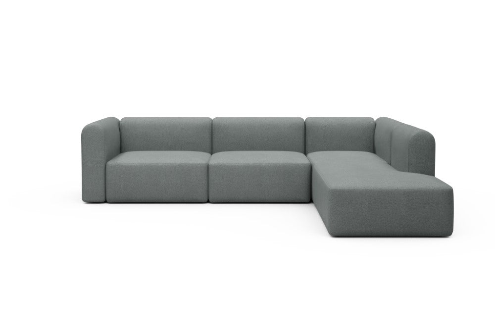 Rund Modular Sofa - Configurations 2 - N2H - 312 x 224 cm - 4 Seater + Open-end - 485 Denari Soft Grey
