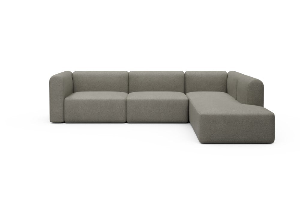 Rund Modular Sofa - Configurations 2 - N2H - 312 x 224 cm - 4 Seater + Open-end - 486 Denari Warm Grey