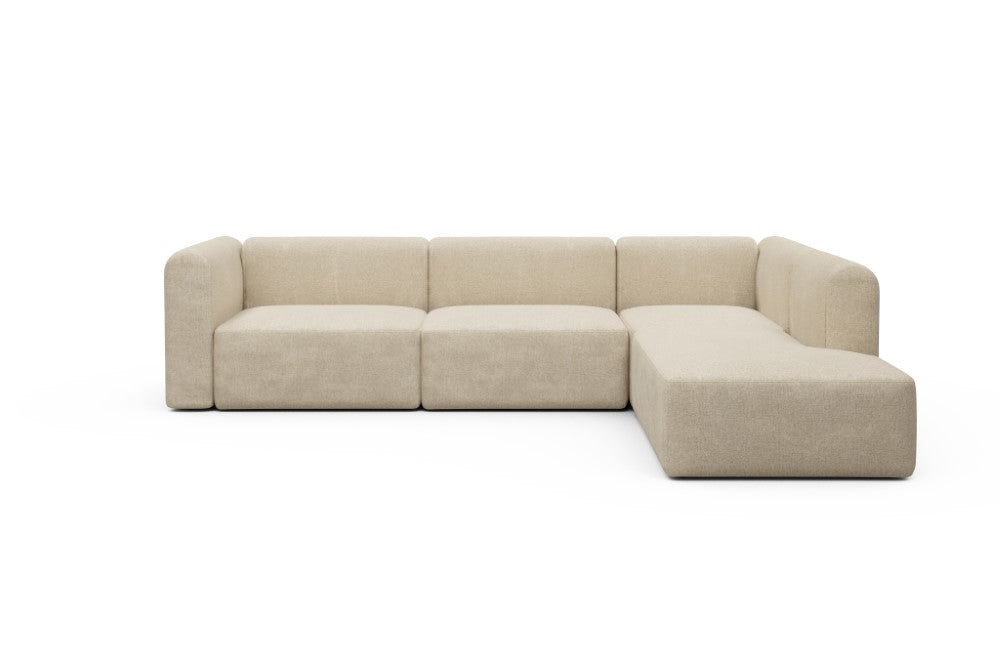 Rund Modular Sofa - Configurations 2 - N2H - 312 x 224 cm - 4 Seater + Open-end - 496 Casone Natural Beigie