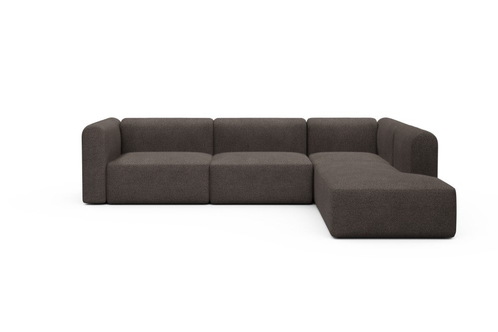 Rund Modular Sofa - Configurations 2 - N2H - 312 x 224 cm - 4 Seater + Open-end - 530 Bouclé Taupe