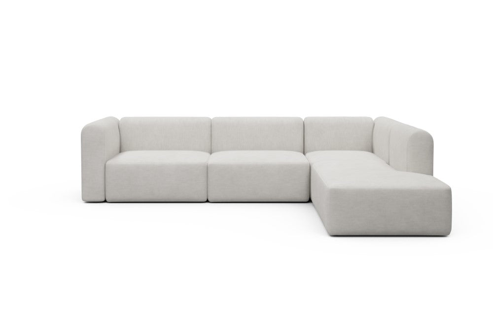 Rund Modular Sofa - Configurations 2 - N2H - 312 x 224 cm - 4 Seater + Open-end - 574 Vivus Dusty Off White