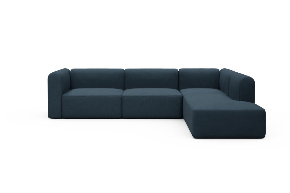 Rund Modular Sofa - Configurations 2 - N2H - 312 x 224 cm - 4 Seater + Open-end - 580 Argus Navy Blue