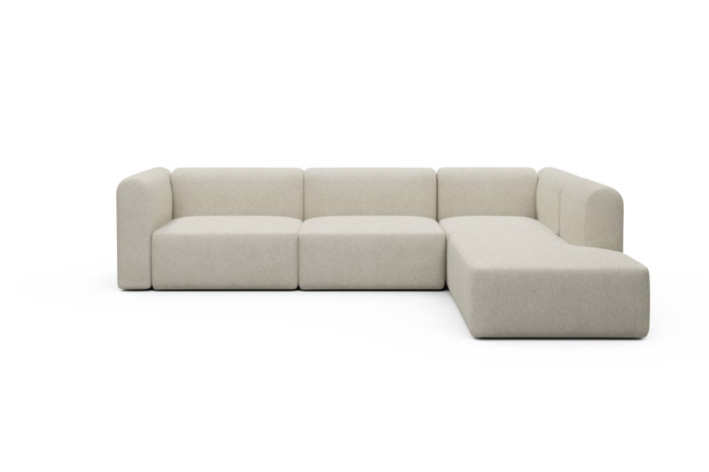 Rund Modular Sofa - Configurations 2 - N2H - 312 x 224 cm - 4 Seater + Open-end - 584 Argus Natural
