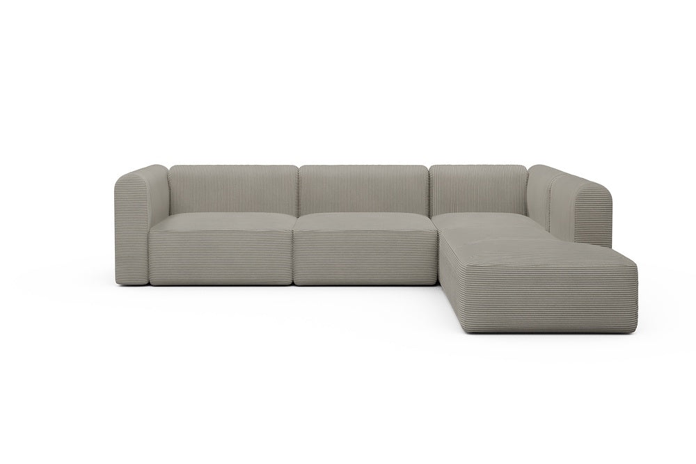 Rund Modular Sofa - Configurations 2 - N2H - 312 x 224 cm - 4 Seater + Open-end - 603 Corduroy Beige