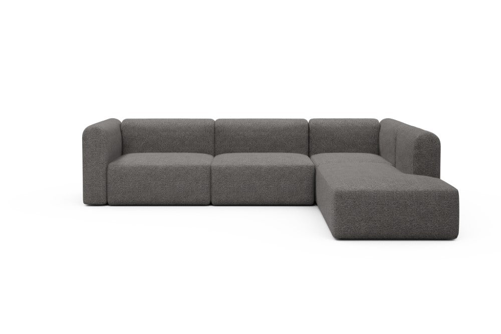 Rund Modular Sofa - Configurations 2 - N2H - 312 x 224 cm - 4 Seater + Open-end - 772 Carreno Salt & Pepper