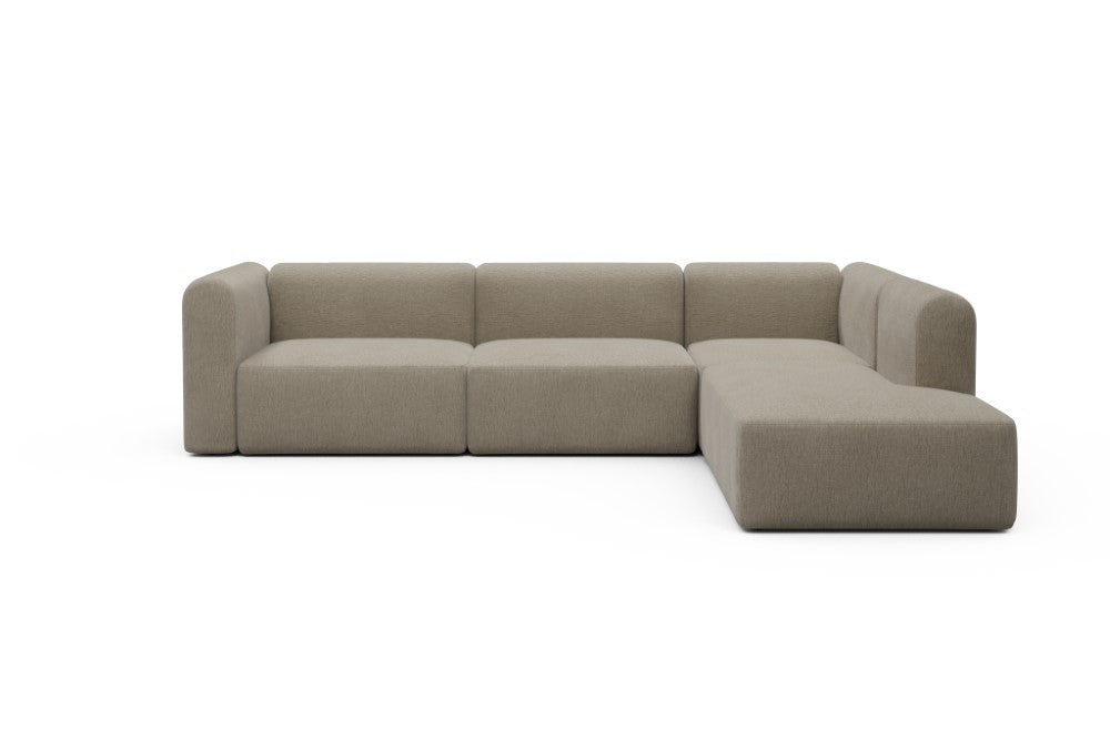 Rund Modular Sofa - Configurations 2 - N2H - 312 x 224 cm - 4 Seater + Open-end - 810 Smooth Smooth Beige