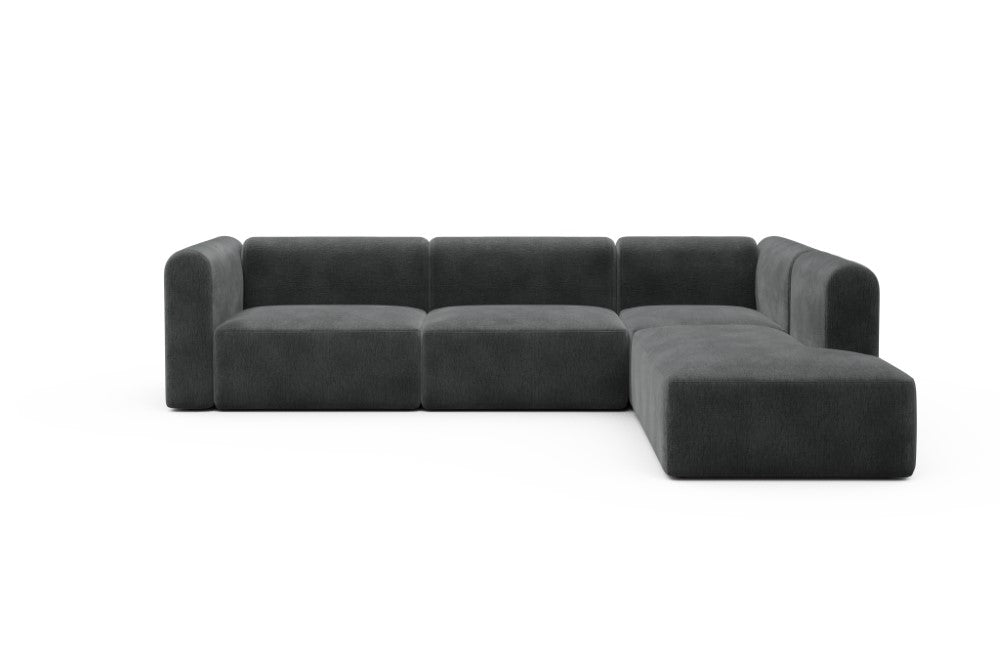 Rund Modular Sofa - Configurations 2 - N2H - 312 x 224 cm - 4 Seater + Open-end - 811 Smooth Deep Warm Grey