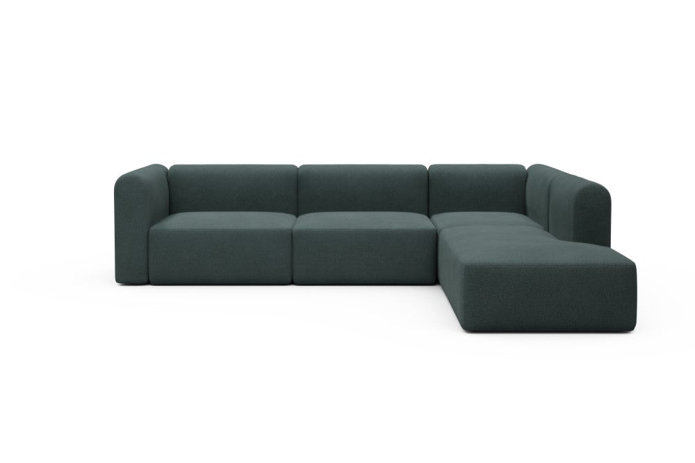 Rund Modular Sofa - Configurations 2 - N2H - 312 x 224 cm - 4 Seater + Open-end - 851 Mahoga Dark Blue