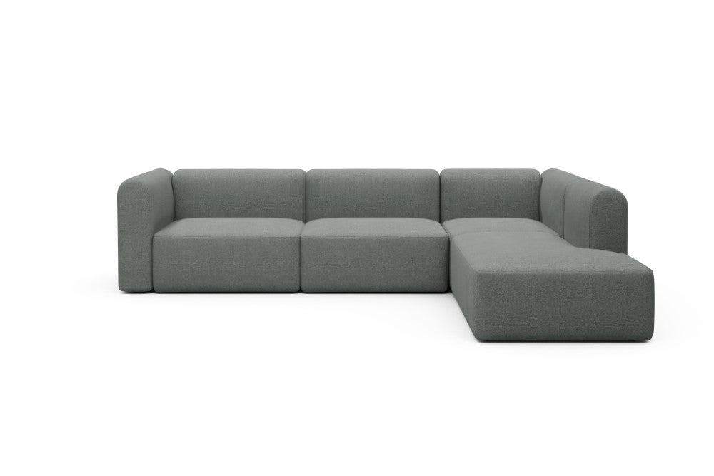 Rund Modular Sofa - Configurations 2 - N2H - 312 x 224 cm - 4 Seater + Open-end - 853 Mahoga Dove Grey