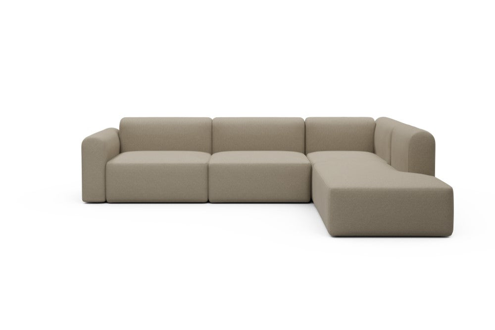 Rund Modular Sofa - Configurations 2 - N2L - 312 x 224 cm - Open-end + 4 Seater - 445 Satya Natural Biege