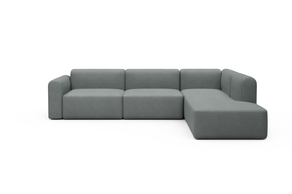 Rund Modular Sofa - Configurations 2 - N2L - 312 x 224 cm - Open-end + 4 Seater - 485 Denari Soft Grey