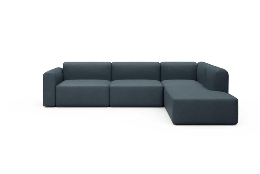 Rund Modular Sofa - Configurations 2 - N2L - 312 x 224 cm - Open-end + 4 Seater - 489 Denari Royal Blue