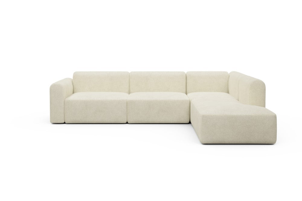 Rund Modular Sofa - Configurations 2 - N2L - 312 x 224 cm - Open-end + 4 Seater - 531 Bouclé Off White