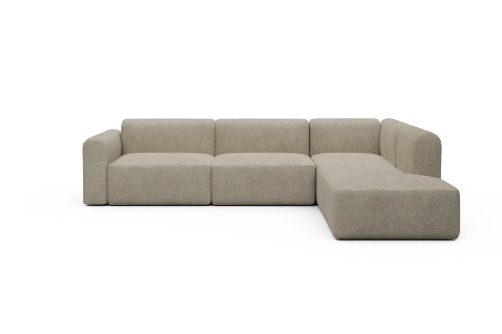 Rund Modular Sofa - Configurations 2 - N2L - 312 x 224 cm - Open-end + 4 Seater - 539 Bouclé Beige