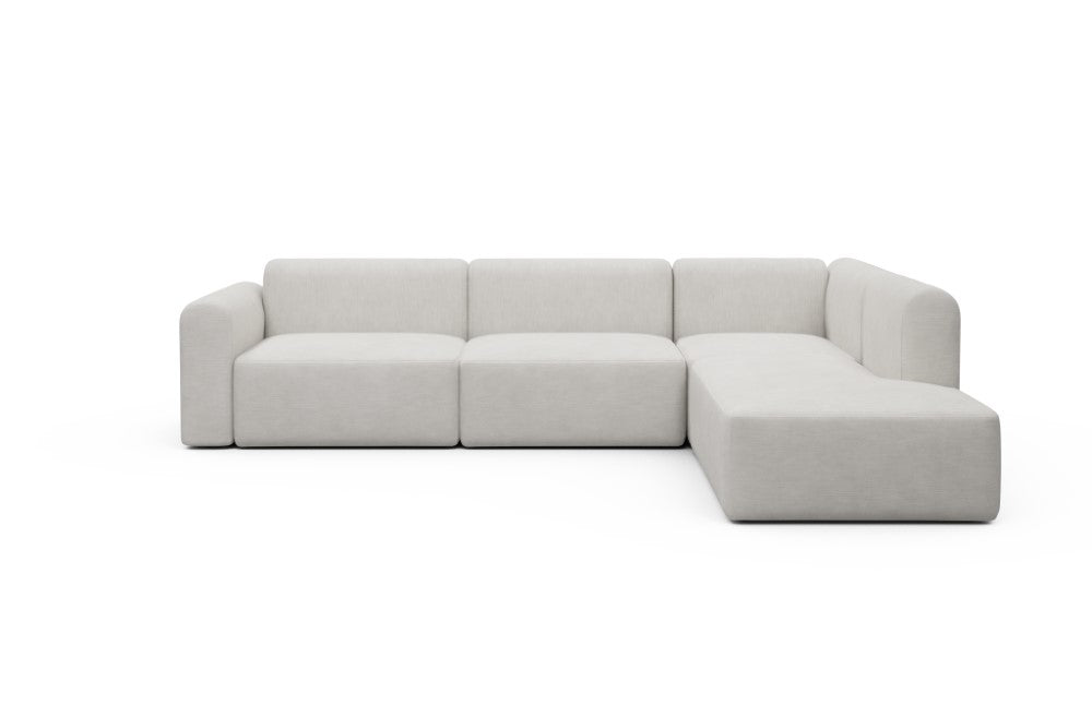 Rund Modular Sofa - Configurations 2 - N2L - 312 x 224 cm - Open-end + 4 Seater - 574 Vivus Dusty Off White