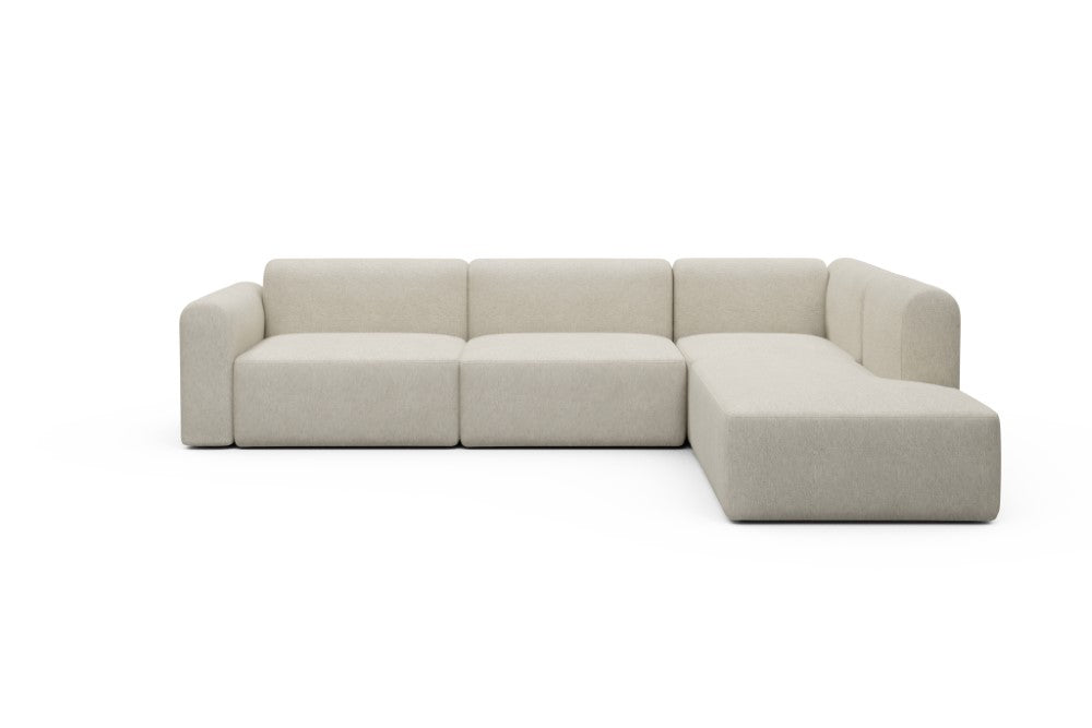 Rund Modular Sofa - Configurations 2 - N2L - 312 x 224 cm - Open-end + 4 Seater - 584 Argus Natural