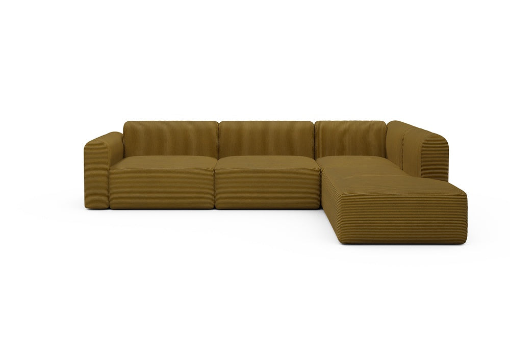 Rund Modular Sofa - Configurations 2 - N2L - 312 x 224 cm - Open-end + 4 Seater - 601 Corduroy Ochre