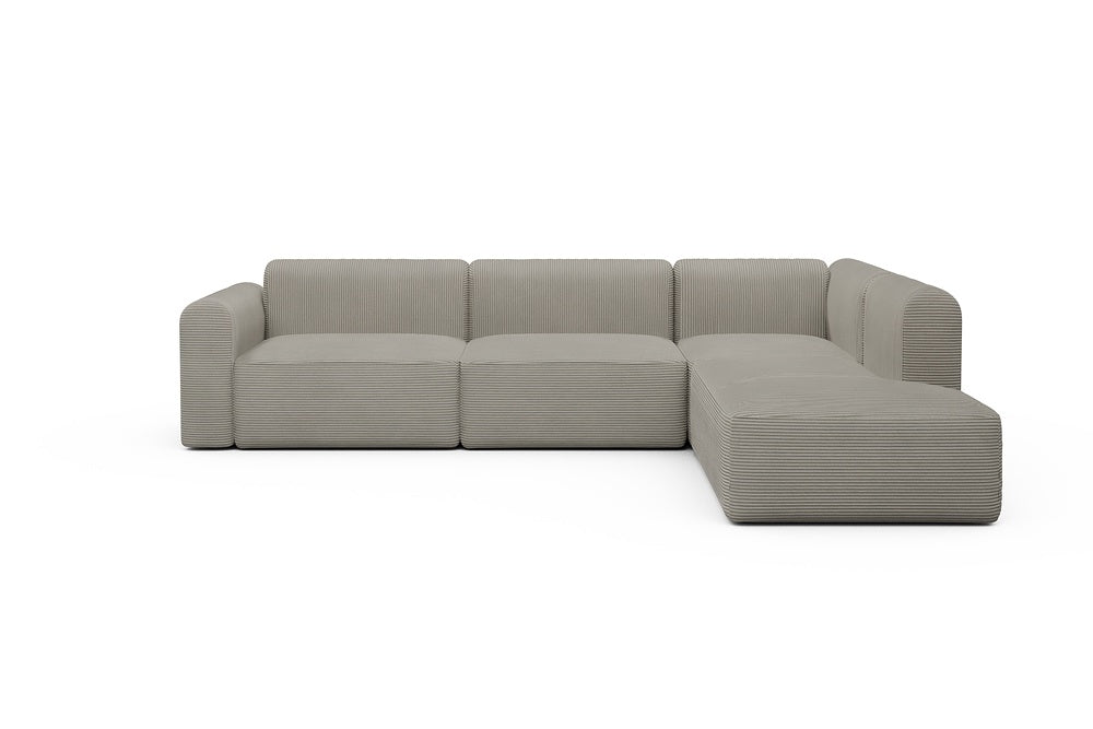 Rund Modular Sofa - Configurations 2 - N2L - 312 x 224 cm - Open-end + 4 Seater - 603 Corduroy Beige