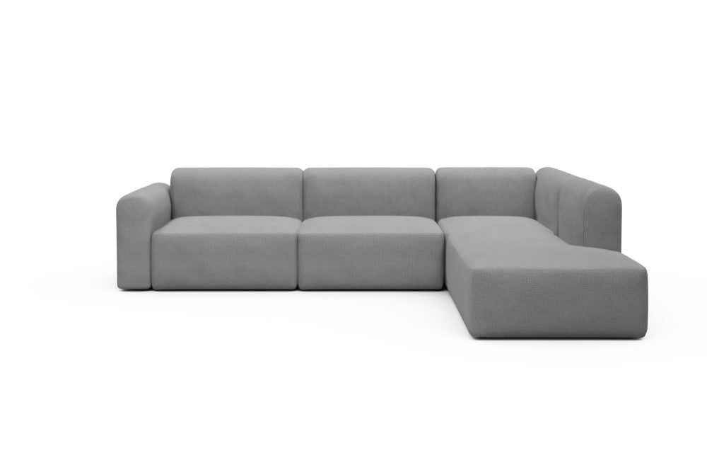 Rund Modular Sofa - Configurations 2 - N2L - 312 x 224 cm - Open-end + 4 Seater - 764 Cura Sand Grey