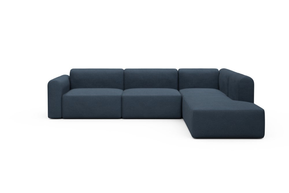 Rund Modular Sofa - Configurations 2 - N2L - 312 x 224 cm - Open-end + 4 Seater - 768 Cura Oxford Blue