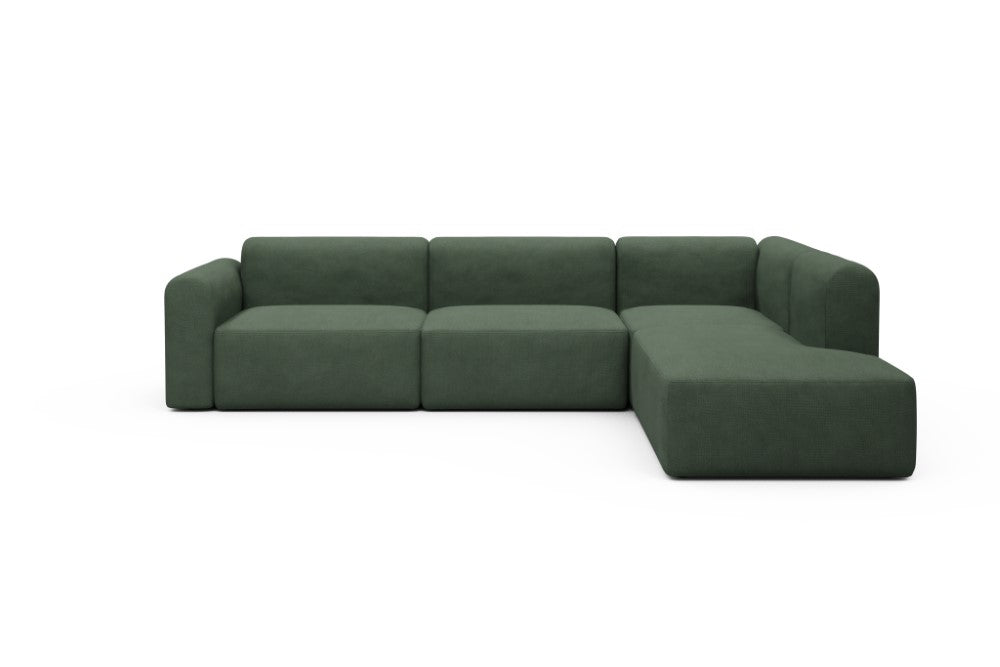 Rund Modular Sofa - Configurations 2 - N2L - 312 x 224 cm - Open-end + 4 Seater - 769 Cura Saga Green