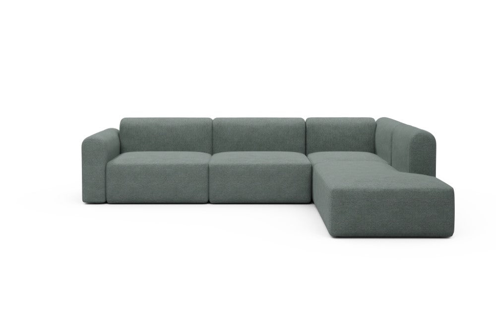 Rund Modular Sofa - Configurations 2 - N2L - 312 x 224 cm - Open-end + 4 Seater - 770 Carreno Cielo Blue