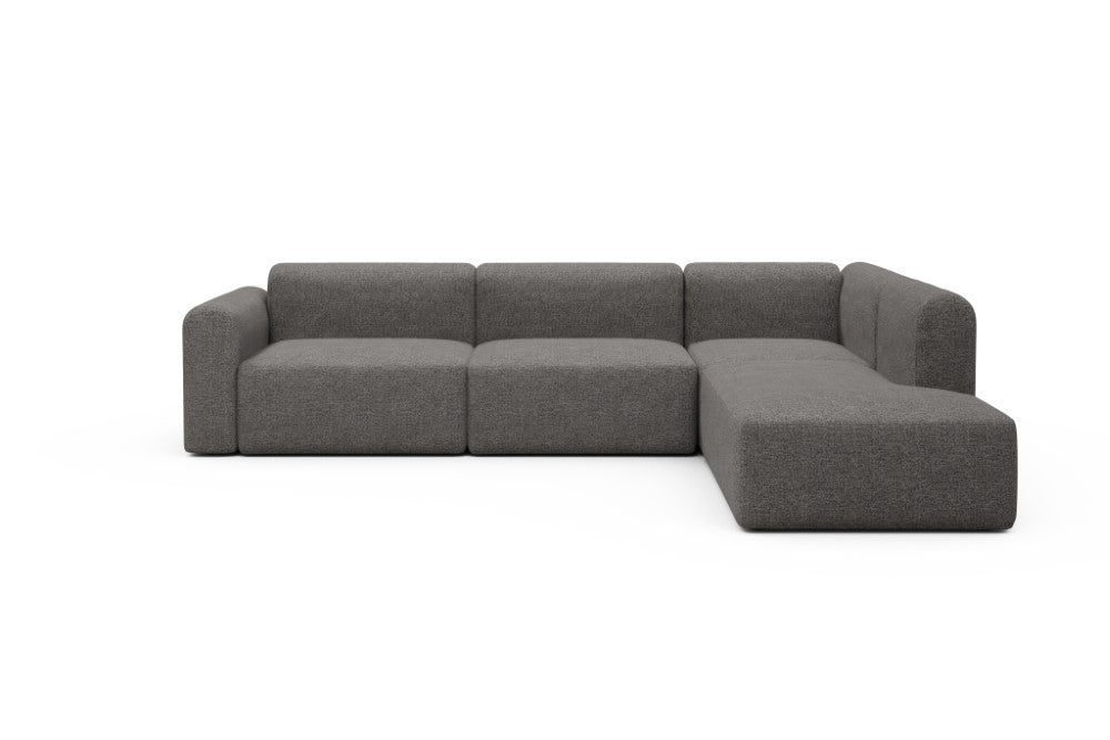 Rund Modular Sofa - Configurations 2 - N2L - 312 x 224 cm - Open-end + 4 Seater - 772 Carreno Salt & Pepper
