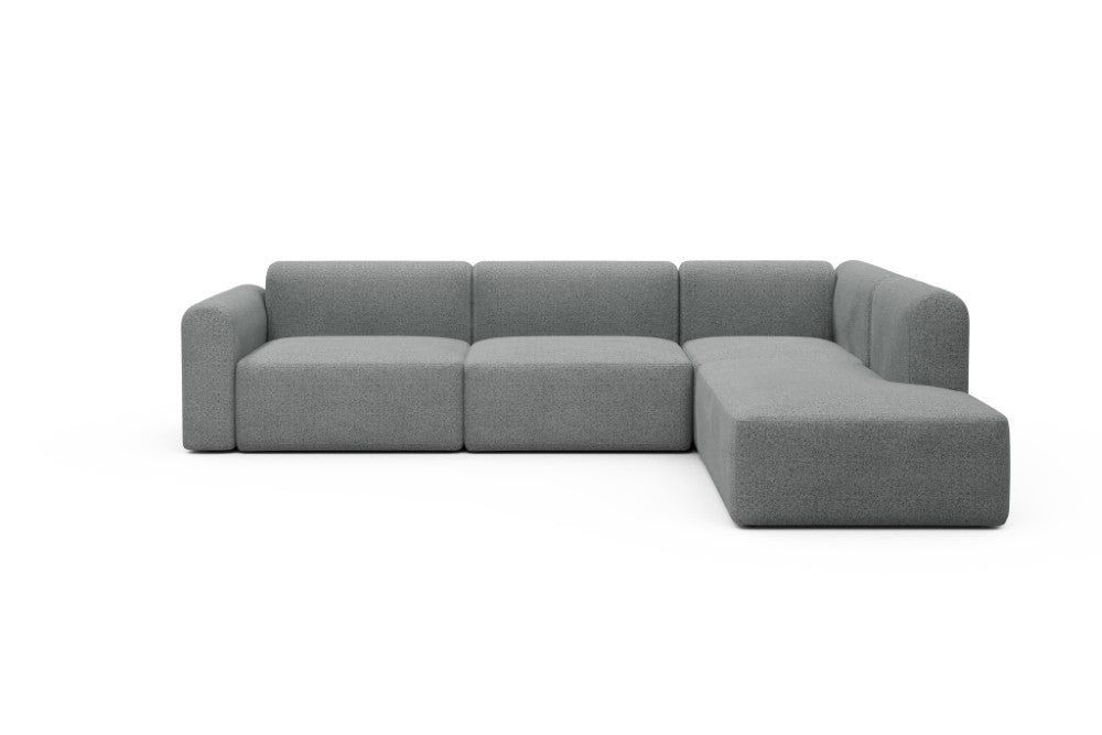 Rund Modular Sofa - Configurations 2 - N2L - 312 x 224 cm - Open-end + 4 Seater - 819 Aivi Gravel Grey
