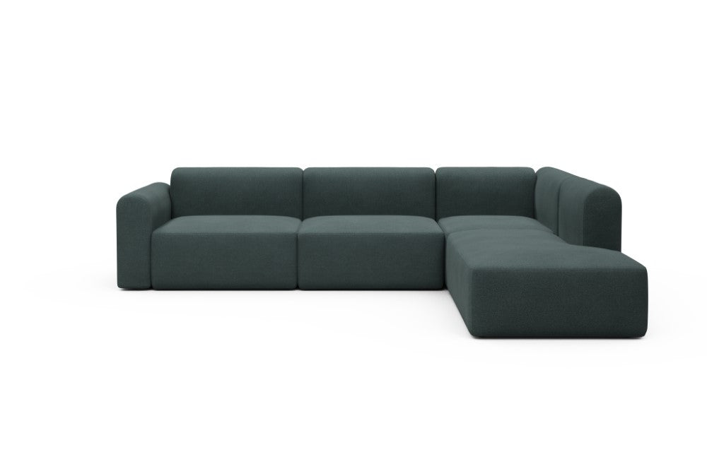 Rund Modular Sofa - Configurations 2 - N2L - 312 x 224 cm - Open-end + 4 Seater - 851 Mahoga Dark Blue