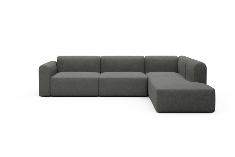 Rund Modular Sofa - Configurations 2 - N2L - 312 x 224 cm - Open-end + 4 Seater - 852 Mahoga Seal Grey
