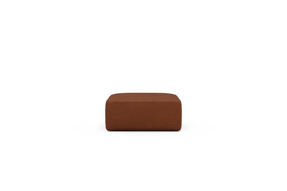 Rund Modular Sofa - Configurations 2 - P2N - 96 x 73 cm - Ottoman - 595 Corduroy Burnt-Orange