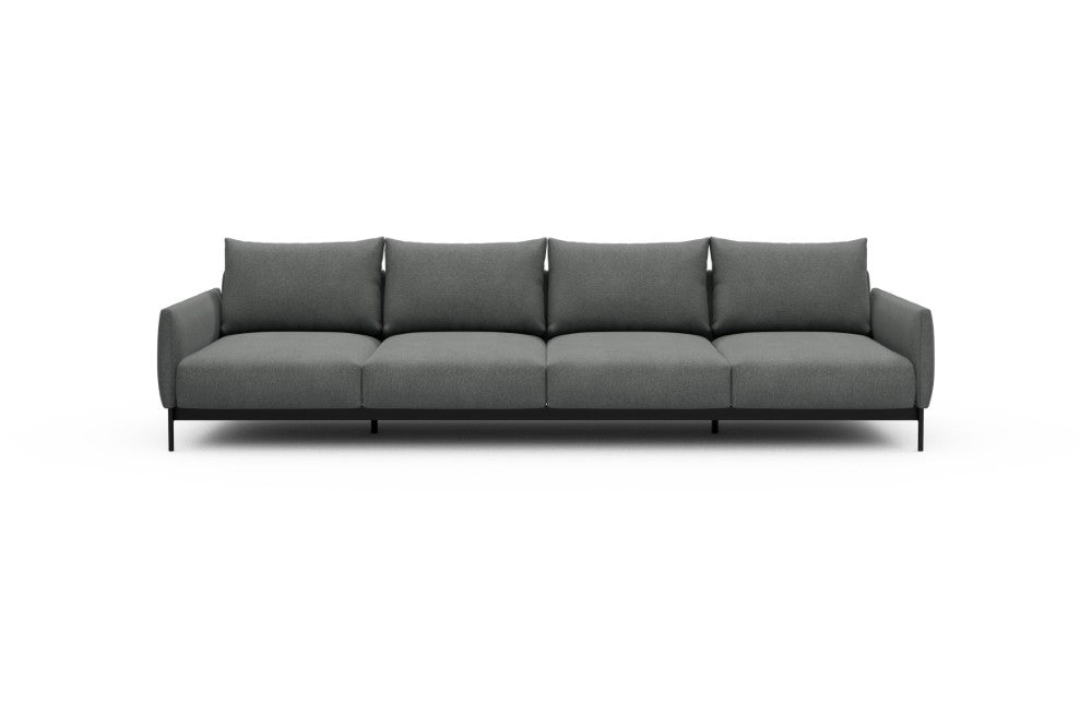 Tokey Modular Sofa - A4 - 315 x 100 cm - 4 Seater - 440 Satya Steel Grey