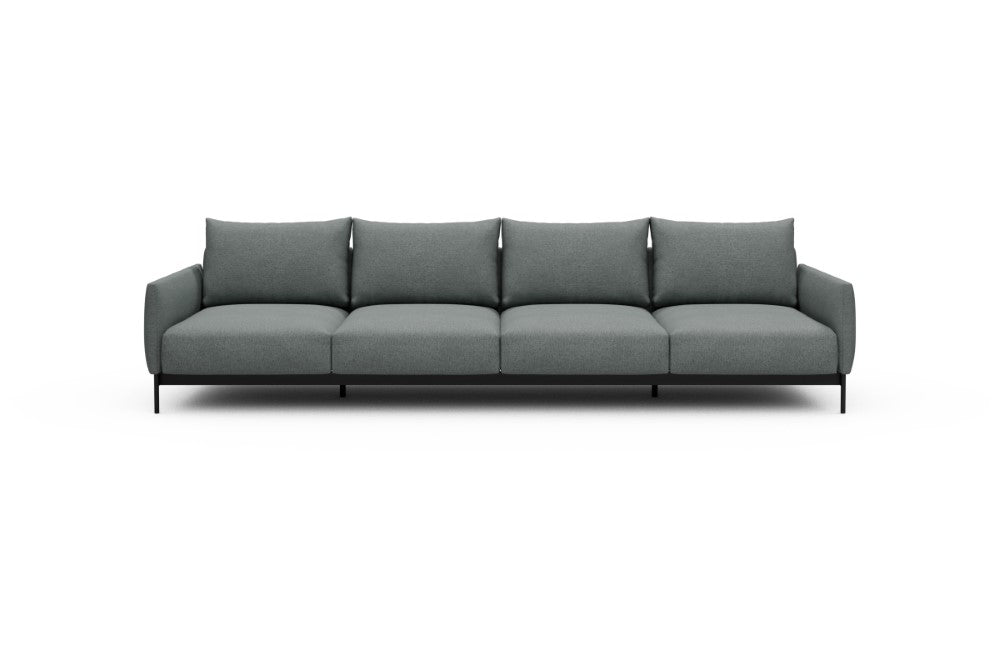 Tokey Modular Sofa - A4 - 315 x 100 cm - 4 Seater - 485 Denari Soft Grey