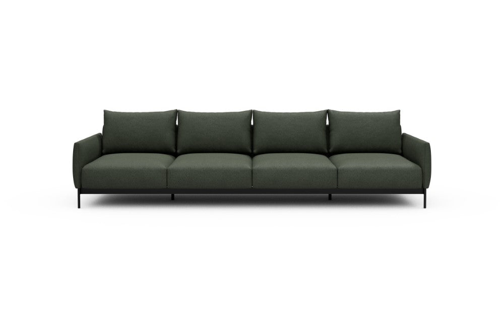 Tokey Modular Sofa - A4 - 315 x 100 cm - 4 Seater - 488 Denari Forest Green