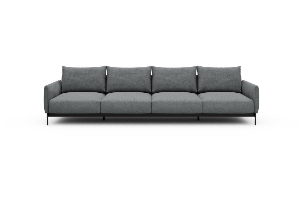 Tokey Modular Sofa - A4 - 315 x 100 cm - 4 Seater - 495 Casone Gravel Grey